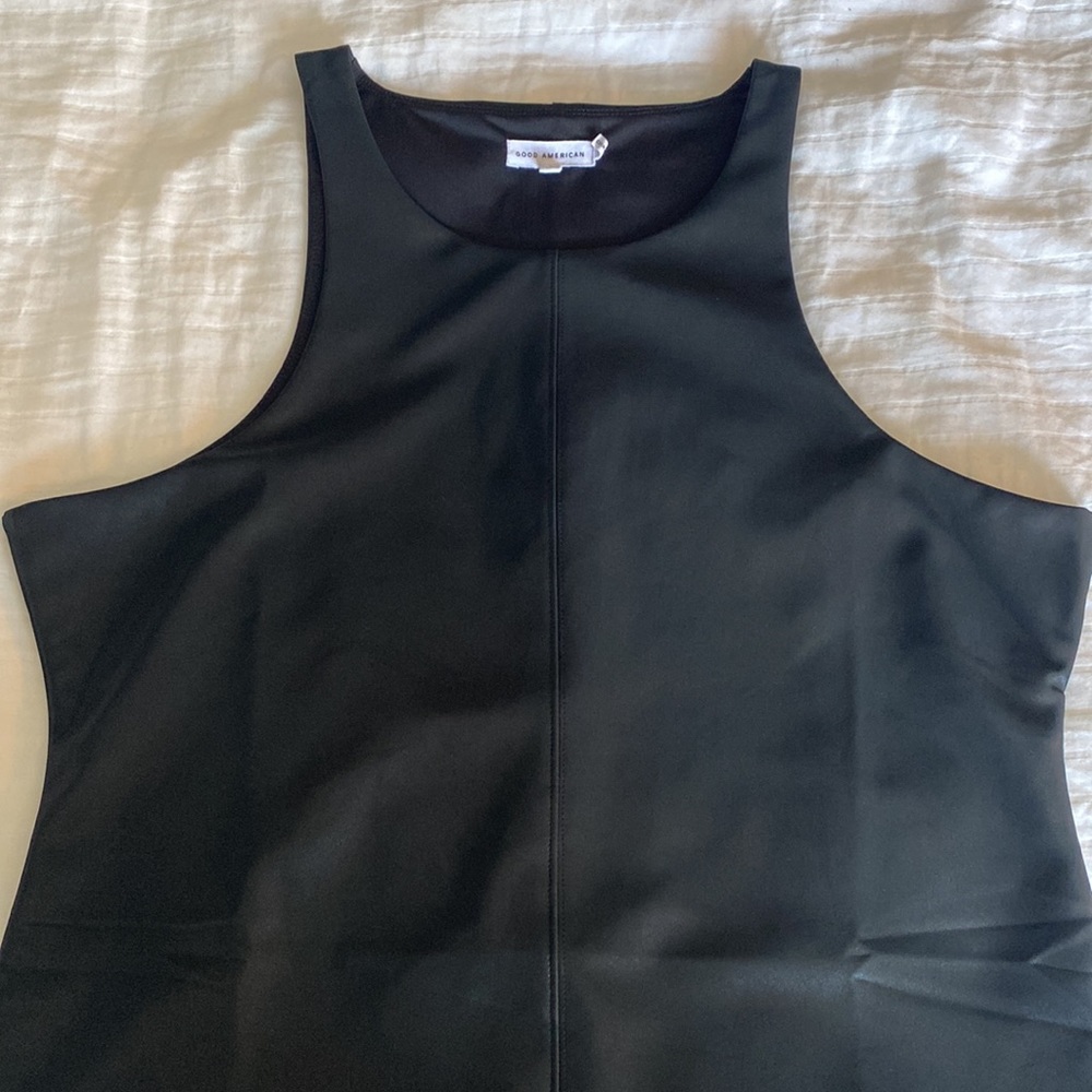 Good American Black Sleeveless Bodysuit